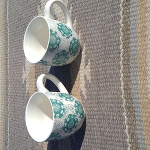 Threshold Turquoise Coffee Mugs Keira Ceramic Set Of (2)